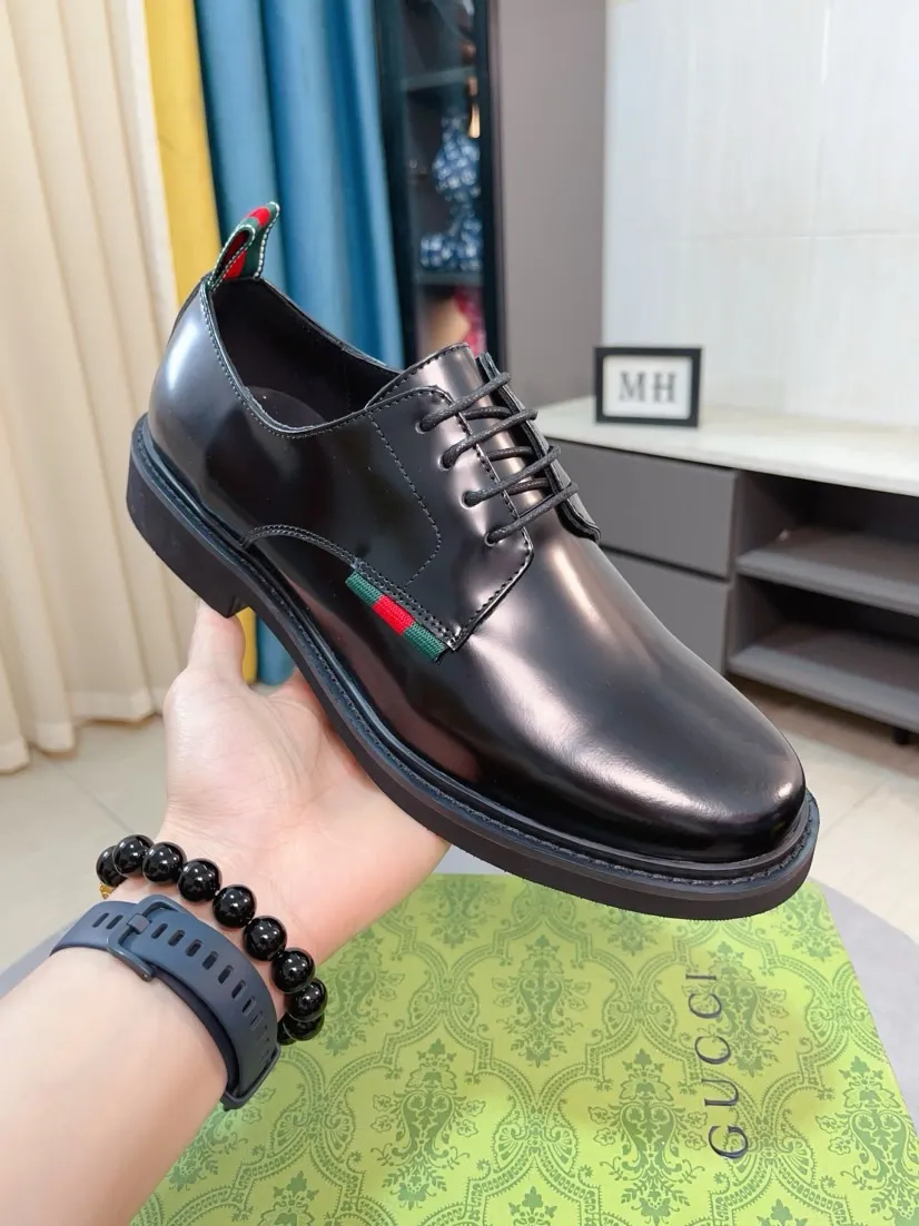 Men's men's shoes💰560🌹🌹Niuli [GUCCI] Formal men's leather shoes [strong][strong][strong] New model coming ~ original quality ☺The upper is imported from Italy with open edges, the leather is soft and delicate, and the wear-resistant and non-slip combination outsole is dignified and domineering, and the luxury charm is unobstructed! The natural and free nouveau riche leads the trend. Code number: 38-44